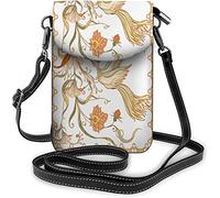 Pu Leather Small Cell Phone Purse Big White Dark Head Ferocity Tiger Open Mouth Crossbody Bags Travel Wallet