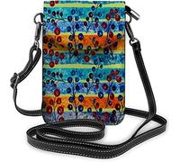 Pu Leather Small Cell Phone Purse Big White Dark Head Ferocity Tiger Open Mouth Crossbody Bags Travel Wallet