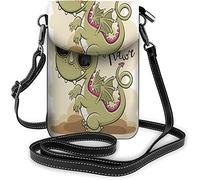 Pu Leather Small Cell Phone Purse Big White Dark Head Ferocity Tiger Open Mouth Crossbody Bags Travel Wallet