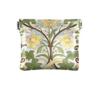 PU Leather Small Coin Purse William Morris Yellow Lily