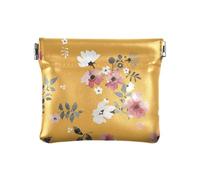 PU Leather Small Coin Seamless Pattern Spring Flowers Leaves Women Makeup Period Bag Waterproof, Seamless Pattern Spring Flowers Leaves, One Size, Travel Accessory