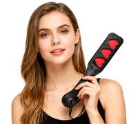 PU Leather Spanking Paddle for Couples - Heart Design Sex Toys