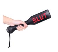 PU Leather Spanking Paddle for Fetish BDSM 32cm x 6.4cm (Black)