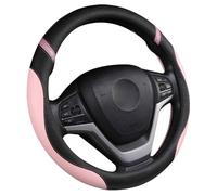 PU Leather Steering Wheel Cover for Dodge Caliber 2006 2007 2008 2009 2010 2011, Anti-Slip Steering Wheel Protector Comfort Breathable Soft Interior Accessories,D/Pink