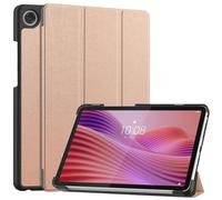 PU Leather Tablet Case Suitable For Lenovo Tab One/Tab K9 8.7inch TB-305FU/XU 2025 Tri-Fold Hard Shell Slot Back Cover(Rose Gold,Tab k9)