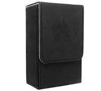 PU Leather Tarot Cards Case, Large Size Tarot Cards Holder with Sun Moon Design Tarot Card Box Tarot Deck Protective Case for Most Standard Size Tarot Cards Playing Cards (Black)