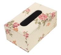 PU Leather Tissue Holder for Rectangular Facial Tissues, Rose | Density Board Core, Smooth Surface, Decorative Cover, Simple Elegant Look, Home Coffee Table and Office Use