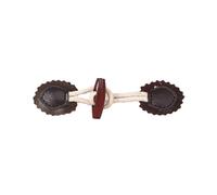 PU Leather Toggle Buttons, Toggle Closures Leather Rope Pack of 10/20 Pairs Multicolor 10-15cm Overcoats Cardigans(Sunflower Black 11cm,20 Pair)