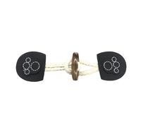 PU Leather Toggle Closure Buttons, PU Leather Sew-On Toggles with Resin Horn 15.7cm Multicolor Pack of 5-20 Pcs(Black,15.7cm 5pcs)