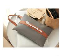 PU Leather Toilet Tissue Storage Bag with Hanging Feature, Paper Holder for Car Interior and Multi Room Use, Space Saving and Practical (Grey)