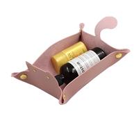 PU Leather Tray - Cat Shape Tray, Folding Dice Tray, Leather Organizer Tray | Cat Shape PU Leather Organizer, PU Leather Organizer for such as Phone, Wallet, Keys, Coin, Watch