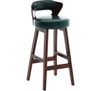 PU Leather Upholstered Counter Height Bar Stool, Kitchen Island Pub Coffee Home Dinning Vintage Bar Chairs (Green,70CM)