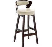 PU Leather Upholstered Counter Height Bar Stool, Kitchen Island Pub Coffee Home Dinning Vintage Bar Chairs (White,70CM)