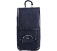 PU Leather Waist Bag, 4.7-6.5 Inch Flip Pockets Cards Holder, Mobile Phone Bag with Belt Clip, Outdoor Camping Wallet Pouch(Black-5.5 Inch)