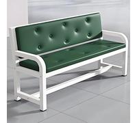 PU Leather Waiting Room Chairs, Waiting Room Bench with Arms and Backrests, Office Guest Reception Chairs, Airport Reception Bench Seating, for Clinic Bank (Green L 150cm/59.0")