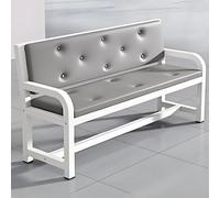 PU Leather Waiting Room Chairs, Waiting Room Bench with Arms and Backrests, Office Guest Reception Chairs, Airport Reception Bench Seating, for Clinic Bank (Light Gray L 130cm/51.1")