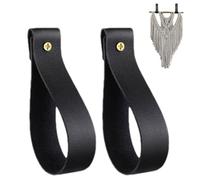 PU Leather Wall Hooks - Set of 2 Multi-Purpose Hooks Design for Hanging Clothes, Towels and Decorative Small Items | Easy Installation on the Wall, Useful Household Accessories for Storage