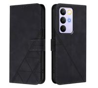 PU Leather Wallet Case for Realme C83 5G India/Realme C85/Realme 15X Book Flip Folio Magnetic Cover,holder Kickstand with Shockproof Shell Card Slots.Black