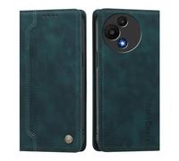 PU Leather Wallet Case for TCL K70 5G, Magnetic Closure Flip Phone Cover with Card Slots, Stand Function Shockproof Protective Folio Case.Green