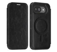 PU Leather Wallet Case with RFID Blocking Magnetic Flip Folio Compatible with Google Pixel 10A Card Holder Slot Shockproof Cover for Women Men(Black)