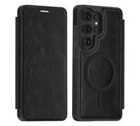 PU Leather Wallet Case with RFID Blocking Magnetic Flip Folio Compatible with Samsung Galaxy S26 Ultra Card Holder Slot Shockproof Cover for Women Men(Black)