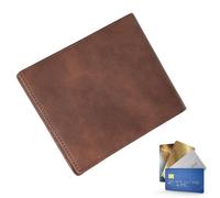 PU Leather Wallet - Mens Wallet, Bifold Slim Pocket Wallets | Retro Men’s Wallets with Logo | Slim Pocket Horizontal Bag, Multi-Card Holder, Solid Colour Embossed for Business, Travel & Daily Use