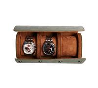 PU Leather Watch Travel Roll Single Double Triple Slot Storage Green - 3