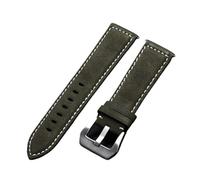 PU Leather Watchband Bracelet Vintage Matte Watch Strap for Women Men 18mm 20mm 22mm 24mm Wrist Band Leather Watch Strap(Green,22mm)