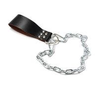 PU Leather Weight Lifting Belt With Chain Dumbbell Loading Strap Weighted Weight Plate Strap For Workout Men Waist Dip Attachments