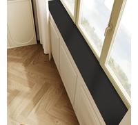 PU Leather Window Sill Mat Black Waterproof, Dog Cat Window Sill Guard Protector, 2mm Thick Anti-Slip Cushion for Hallway, Kitchen Countertop, Bathroom(49x20in(124x51cm))