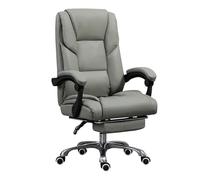 PU Leather Work Chair Reclining Office Chair Executive Office Chair with Foot Rest High Back Computer Gaming Chairs Home Office Desk Chairs for Home Office,Meeting Room,G,Black-One Size (Grey One Siz