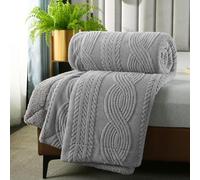 PU MEI Sherpa Throw Blanket for Couch Sofa 60”*80”- Fleece 3D Tufted Fuzzy Soft Cozy Blanket for Bed, Thick Warm Blanket for All Seasons, (Grey, 60"*80")