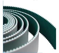 PU Open Timing Belt for 3D Printers and CNC Machines - 10-40mm Width, High Efficiency Synchronous Transmission Belt(GREEN,5meter 15MM)