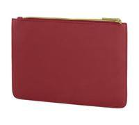 PU Padded Toiletry Bag with Metallic Handle, 23x17x1cm, Available in Gold, Grey, Black and Red, red, Classic