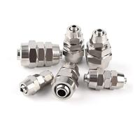 PU PG 4MM 6 8 10 12 14 16MM Straight Type Fittings Pneumatic Pipe Connector 1Pcs(6-10)