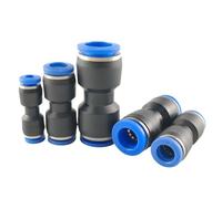 PU PG Pneumatic Connector Quick Connector Plastic Connector Trachea Water Pipe 6 8 10 12 14 16mm Straight Plug Variable diamete(PU-4)