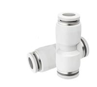 PU PG Pneumatic Connector White air Hose Straight Pipe air Compressor Quick Connector Plastic Connector 4mm 6mm 8mm 10mm 12mm(PU-4)