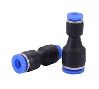 Pu Pneumatic Fittings Plastic Connector PG 4 6 8 10/12/14mm 16mmAir Water Hose Tube Push in Straight Gas Quick Connectors 50/100Pcs(PG 10-8,100 PCS)