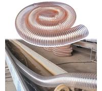 PU Polyurethane Ducting, Dia 2-20 Inch Flexible Clear Fume Collection Hose(Dia-450mm (17.7 Inch))