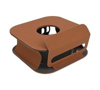 PU Protective Case for Mac for mini M4/M4Pro 2024, Leather Skin Case Cover with Drop and Scratch Resistance for Desktop(Brown)
