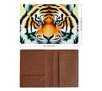 PU Protector Sleeve Credit Card Women Men Little Fat Tiger Head Waterproof Travel Wallet Stylish Passport Cover Slim Passport Case for Card Holder Travel Accessories, style, 20.3x13.8cm