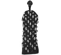 PU Putter Cover Silver, Skull Rivet, Sizes S/M/L - Durable Club Protection, Elastic Fit for Mallet and Spider Putters, Ideal for West Ham Fans (Little)