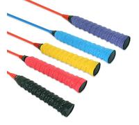 PU Racquet Grip, Racket Overgrip Tape, Replacement Racket Grip, Tennis Racket, Badminton, Squash, 5 Pack, Light Tennis Grip, Anti Slip Perforated Super Absorbent Grips, Multicoloured Racquet Over Grip