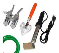 PU Round Belt Welding Kit with Adjustable Temperature Soldering Iron, Precision Connector, Pliers for Joining Plastic Strips and Pipes