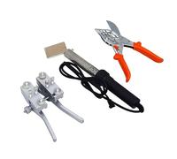 PU Round Belt Welding Machine, 150W/200W Electric PU Round Belt Welder Butt Machine Scissor+Soldering Iron+Hot Melt Machine Clamp Polyurethane Belt Welder for Home Repairs,150W