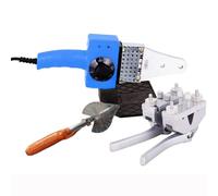 PU Round Belt Welding Machine, 800W Electric Drive Belt Connector Polyurethane Belt Hot Melt Machine Set with Scissor, Fixture, PU Belt Welder Connector for PU Strips, Plastic Pipes