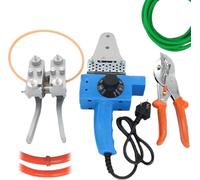 PU Round Belt Welding Machine Electric Hot Melt Kit with Clamp & Scissor | Wide heating base for stable operation, plus 0-300°C dial control for melting various thermoplastics