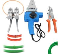 PU Round Belt Welding Machine Kit - 300℃ Hot Melt Welder for Polyurethane Belts with Scissors, Alignment Fixture & Connector Clamps