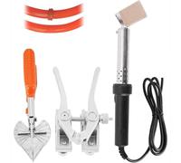 PU Round Belt Welding Machine Polyurethane Belt Welder Round Belt Welder with 150-400℃ Adjustable Temperature Electric Soldering Iron, Angle Scissor and Soldering Iron for Home Repairs,150W