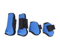 PU Shell Horse Tendon Boots, 4-Piece Adjustable Support Guard Set for Jumping and Racing, Shock Absorbing Protection for Horses (A set of four XL sizes)